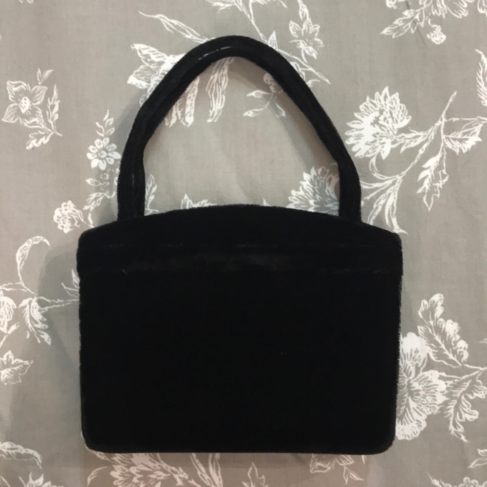 Vintage Black Velvet Mini Bag